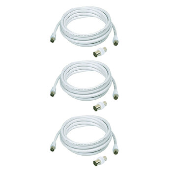 3PK Sansai 10m Male To Male Antenna Flylead w/ Female Adaptor