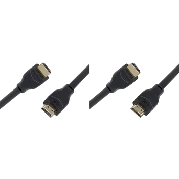 2PK Laser HDMI 2.1 Male 8K Connector Cable Ultra High Speed 2m - Black