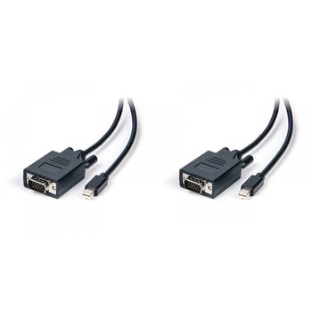 2PK Connect Cable Male Mini DisplayPort to VGA Cable 2m - Black