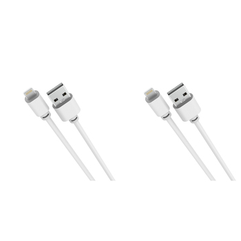 2PK Laser MFI 8-Pin Charging Cable 0.5m For iPhone 14 Pro Max - White