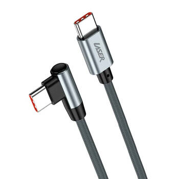 Laser 1m Right Angled USB-C to C 100W Charging Cable for Samsung & iPhone 16