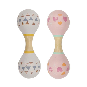 2PK Kaper Kidz 15cm Calm & Breezy Maraca Rattle Double Ended Toy 0+