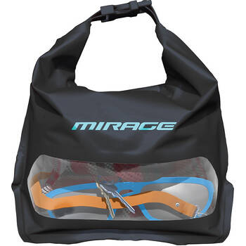 Mirage Water-Resistant Roll-Top Buckle Clear-View Gear Bag 1.6L 23cm Black