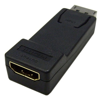 8Ware DisplayPort Male to HDMI Female Adapter Gold-Plated Converter - Black