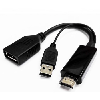 8Ware Male 4K HDMI to Female DisplayPort USB Adapter/Converter - Black