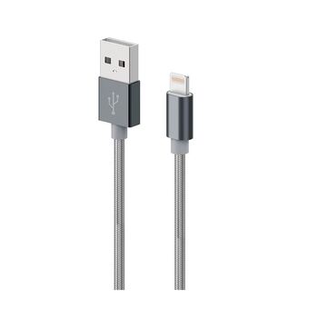 8Ware 1m Premium USB Apple Lightning Data Sync Cable Connector - Grey