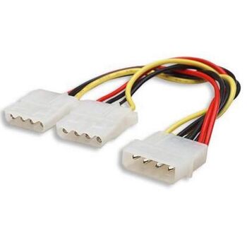 8Ware 20cm Internal Power 4-Pin Male to Female Molex Cable 18AWG