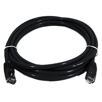 8Ware 50cm Cat6a UTP Snagless Ethernet Cable LAN Connector - Black