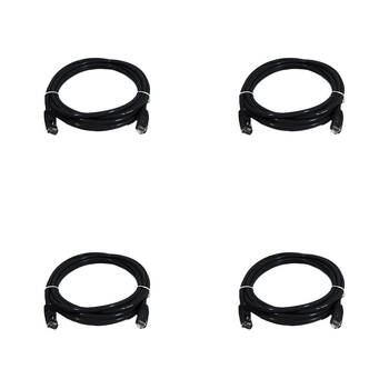 4PK 8Ware 20m Cat6a UTP Snagless Ethernet Cable LAN Connector - Black