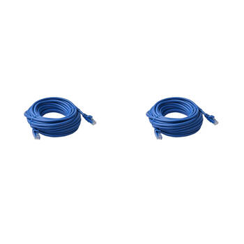2PK 8Ware 20m Cat6a UTP Snagless Ethernet Cable LAN Connector - Blue