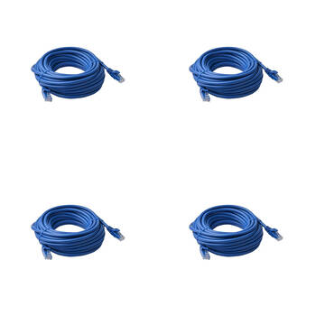 4PK 8Ware 20m Cat6a UTP Snagless Ethernet Cable LAN Connector - Blue