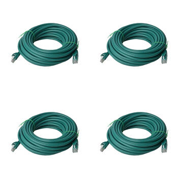 4PK 8Ware 20m Cat6a UTP Snagless Ethernet Cable LAN Connector - Green