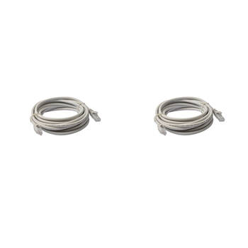 2PK 8Ware Cat6a UTP Ethernet Cable 20m Snagless - Grey