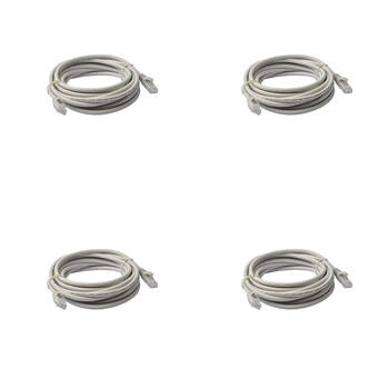 4PK 8Ware Cat6a UTP Ethernet Cable 20m Snagless - Grey