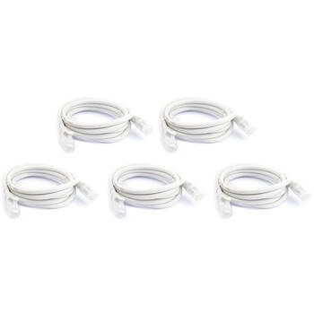5PK 8Ware 2m Cat6a UTP Snagless Ethernet Cable LAN Connector - Grey