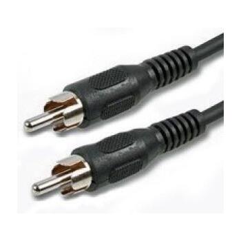 8Ware 2m RCA Male Extension Cable/Connector - Black