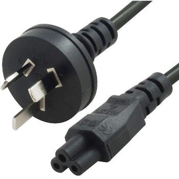 8ware 2m AU Power Lead Cord Cable 3-Pin to Cloverleaf Plug ICE Mickey Type Black