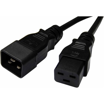 8Ware 3m Extension Cable Lead 15A IEC-C19 to IEC-C20 Male to Female Black
