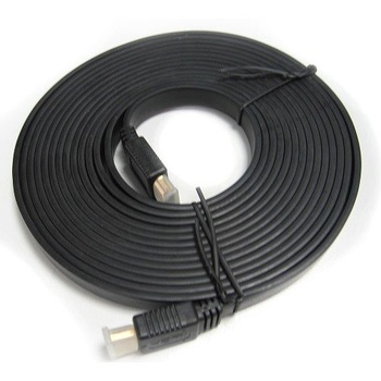 8Ware 2m Flat 19-pin HDMI Cable Male Full HD 1080p w/ Ethernet - Black