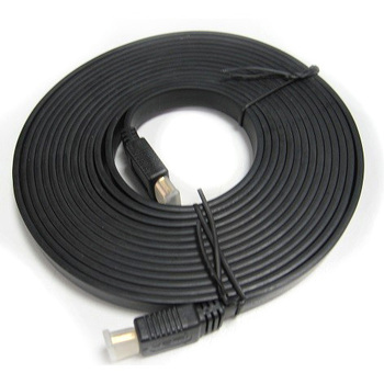 8Ware 5m Flat 19-pin HDMI Cable Male Full HD 1080p w/ Ethernet - Black