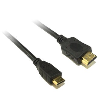 8Ware 3m Mini HDMI to High Speed Male HDMI Cable Connector - Black