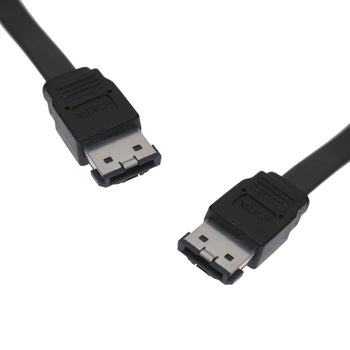 8Ware eSATA Male 0.5m Cable Connector/Extension For SATA I & II - Black