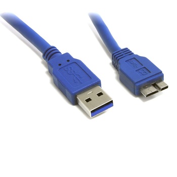 8Ware USB 3.0 Cable 2m USB A to Micro-USB B Male to Male Ext Connector BL