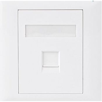 Astrotek CAT5e RJ45 Wall Face Plate 86x86mm 1 Port Socket Kit White