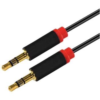 Astrotek 1m Stereo Flat Cable Male Audio Input/ 3.5mm Auxiliary Car Cord