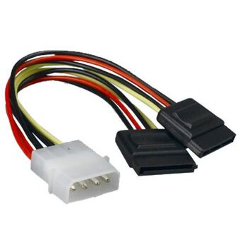Astrotek Internal Power to SATA Molex Cable 4 pins to 2x 15 pins 18AWG RoHS