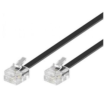 Astrotek 2m Telephone Extension Cable w/ 2xRJ11 6P4C Plug PVC Jacket Black