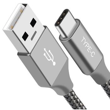 Astrotek Male USB-A To Male USB-C Data Sync Charger Cable Silver 1m
