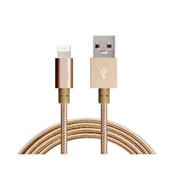 Astrotek 2m Male USB-A To 8 Pin Data Sync Charger Cable For iPhone Gold