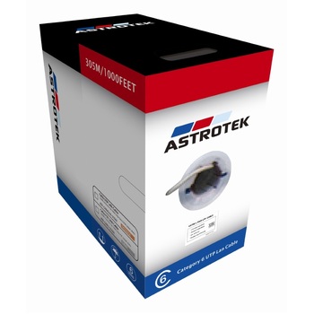 Astrotek CAT6 UTP Cable 305m Roll Orange 0.55mm Copper Wire Ethernet LAN