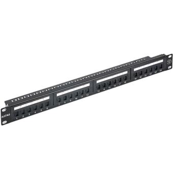 Astrotek 24 Ports UTP Patch Panel CAT6 RJ45 for 19' 1RU Rack Mount Black LS