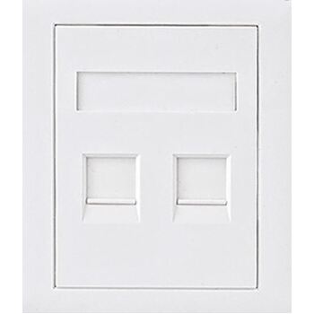 Astrotek CAT5e RJ45 Network Wall Face Plate 86x86mm 2 Port Socket Kit White