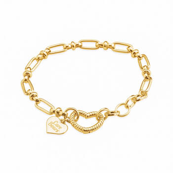 Care Bears Logo Bracelet - Gold Plated Brass - Gold