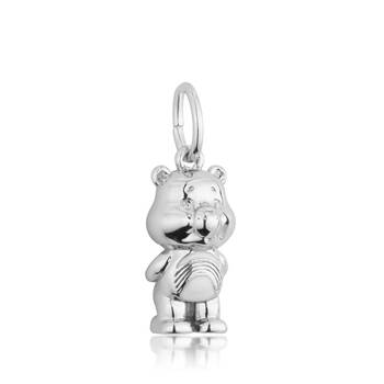 Care Bears Cheer Bear Charm - Gold Plated Brass - Silver