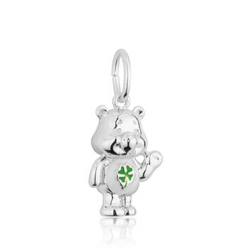 Care Bears Goodluck Bear Charm - Gold Plated Brass - Silver
