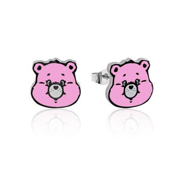 ECC Care Bears Cheer Bear Enamel Stud Earrings - Stainless Steel - Pink