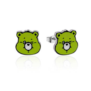ECC Care Bears Wish Bear Enamel Stud Earrings - Stainless Steel - Green