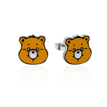 ECC Care Bears Good Luck Bear Enamel Stud Earrings - Stainless Steel - Orange