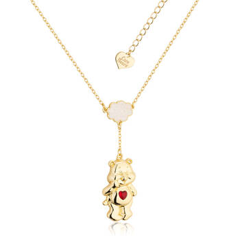 Care Bears Tenderheart Bear Necklace - Gold Plated Brass - Gold