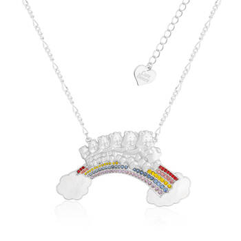 Care Bears Statement Rainbow Necklace - Gold Plated Brass - Silver