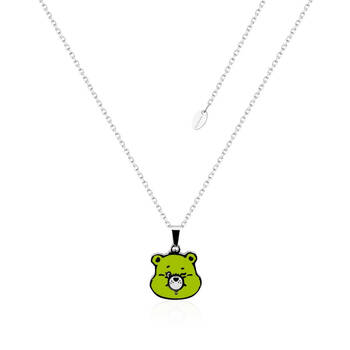 ECC Care Bears Wish Bear Enamel Necklace - Stainless Steel - Green
