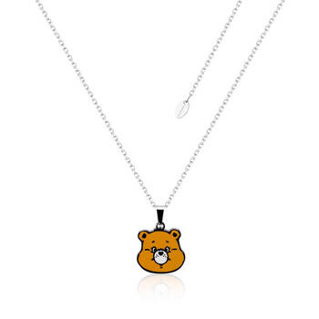 ECC Care Bears Good Luck Bear Enamel Necklace - Stainless Steel - Orange