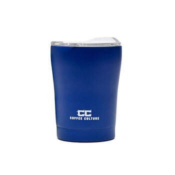 Coffee Culture Stainless Steel Double Wall 350ml Travel Cup - Blue
