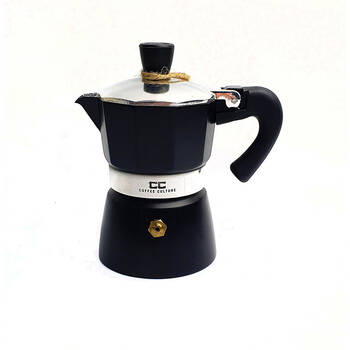 Coffee Culture Aluminium 1-Cup Espresso Stovetop Coffee Maker - Black
