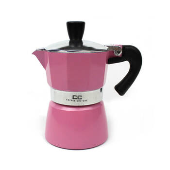 Coffee Culture Aluminium 1-Cup Espresso Stovetop Coffee Maker - Pink