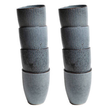 2x 4pc Coffee Culture Reactive 280ml Ceramic Coffee & Tea Cup